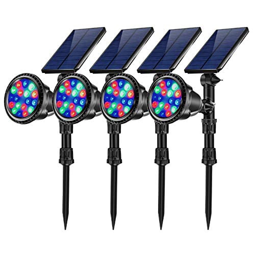 Solar Power Spot Lights LED RGB Color Garden Path Landscape Wall Lamp Outdoor Solar Power Spot Lights LED RGB Color Garden Path Landscape Wall Lamp Outdoor
